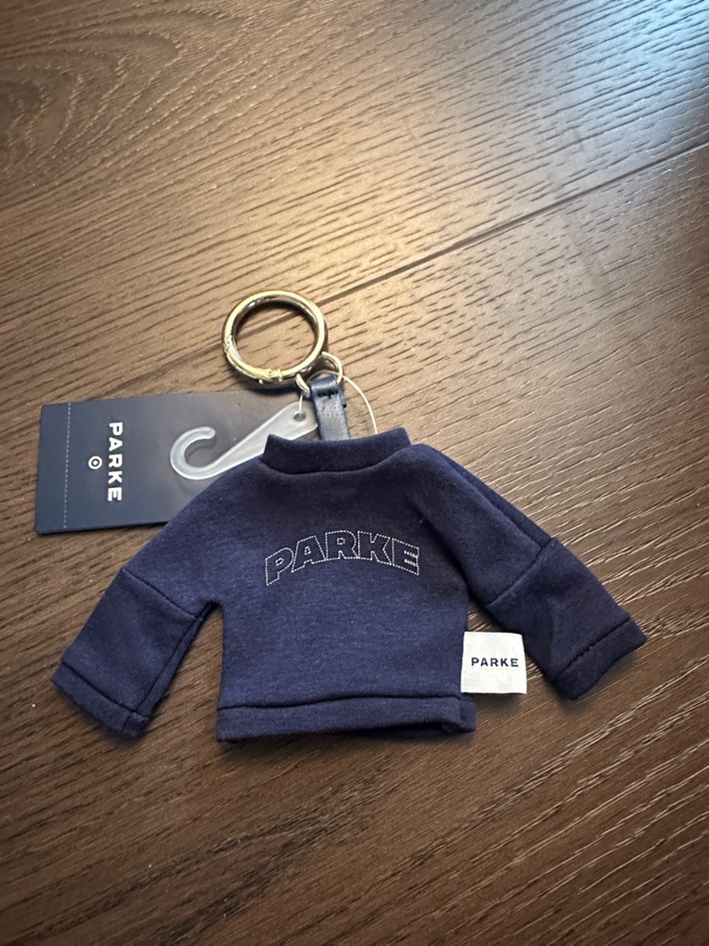 PARKE Navy Mini Sweater Keychain